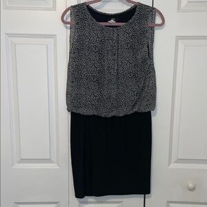 Black and Gray Leopard Print Sleeveless Dress